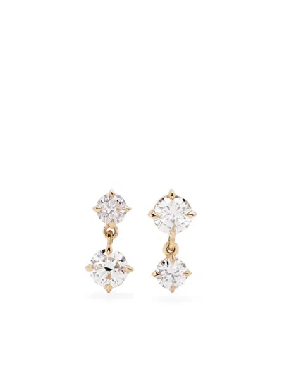 Lizzie Mandler Fine Jewelry 18kt Yellow Gold Large Alternating Diamond Drop Earrings