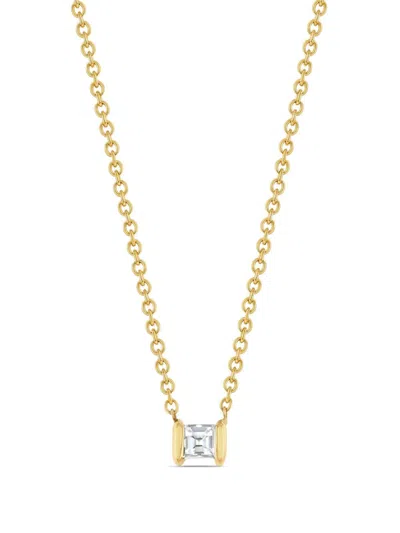 Lizzie Mandler Fine Jewelry 18kt Yellow Gold Mini Anchor Diamond Necklace