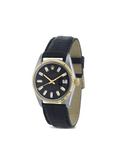 Lizzie Mandler Fine Jewelry Customised Datejust 35mm In Black