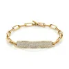 Lizzie Mandler Pavé Id Bracelet In 18k Gold,white Diamond