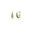 Lizzie Mandler Pavé Mini Crescent Hoops In Multi