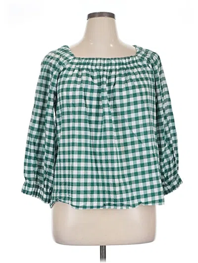 Pre-owned Lk Bennett 3/4 Sleeve Blouse In Green