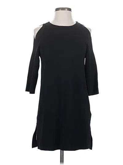 Lk Bennett 3/4 Sleeve Top Black Cold Shoulder Neckline Tops