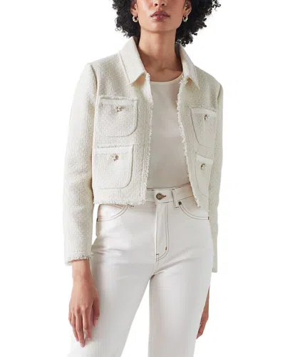 Lk Bennett Ada Wool-blend Jacket In White