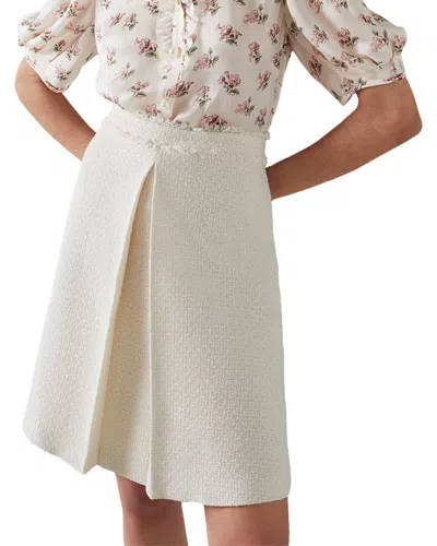 Lk Bennett Ada Wool-blend Skirt In White