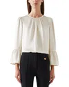 Lk Bennett Agnes Woven Top In White