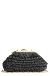Lk Bennett Alexa Frame Clutch In Black