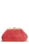 Lk Bennett Alexa Frame Clutch In Red
