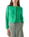 Lk Bennett Crop Cotton Jacket