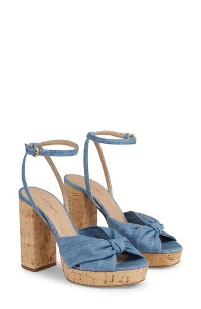 Lk Bennett Amanda Espadrille Platform Sandal In Blue