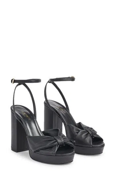 Lk Bennett Amanda Platform Sandal In Black-black