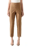 Lk Bennett Amber Plaid Crop Pants In Multi