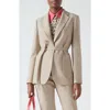 Lk Bennett Amelia Belted Jacket In Beige