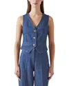 Lk Bennett Ami Denim Waistcoat