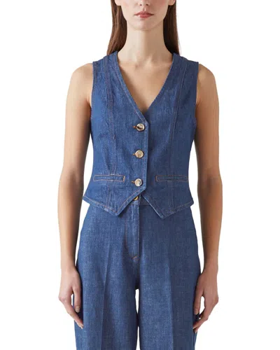 Lk Bennett Ami Vest In Blue