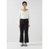 Lk Bennett Anabella Long Sleeve Jersey Top In White