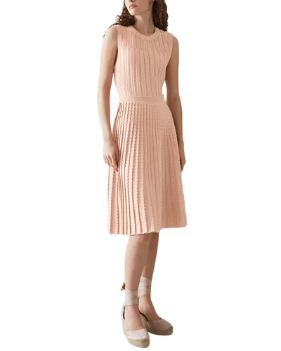 pink lk bennett dress Boyd Lilac and Red Cherry Blossom Print Silk Jacquard Dress Purple 6