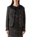 Lk Bennett Angelica Wool-blend Jacket In Black
