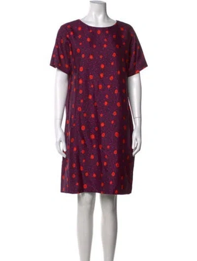 Pre-owned Lk Bennett Animal Print Knee-length Dress In Purple
