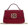 Lk Bennett Annabelle Grab Leather Top Handle Bag In Burgundy