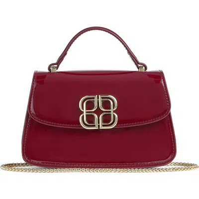 Lk Bennett Annabelle Grab Leather Top Handle Bag In Burgundy