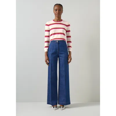 Lk Bennett Ashley Knitted Tops In Pink