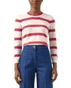 Lk Bennett Ashley Knitted Wool-blend Top In Multi