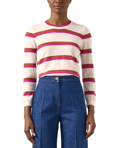 Lk Bennett Ashley Knitted Wool-blend Top In Neutral