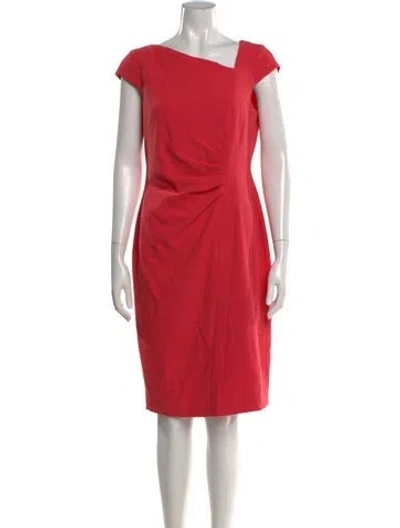 Pre-owned Lk Bennett Asymmetrical Knee-length Dress In Red