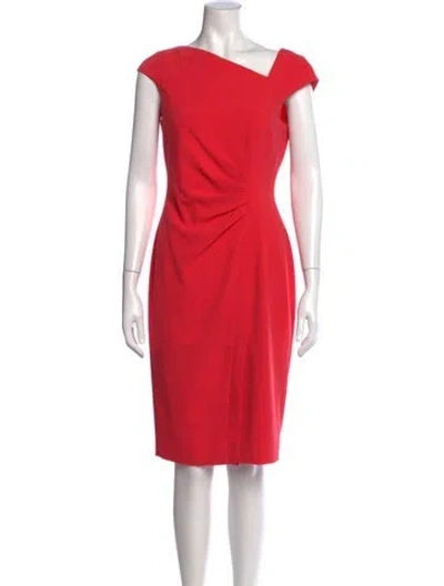 Pre-owned Lk Bennett Asymmetrical Knee-length Dress In Red