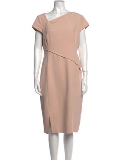 Pre-owned Lk Bennett Asymmetrical Midi Length Dress In Pink