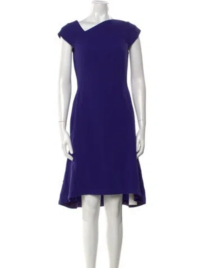 Pre-owned Lk Bennett Asymmetrical Mini Dress In Purple