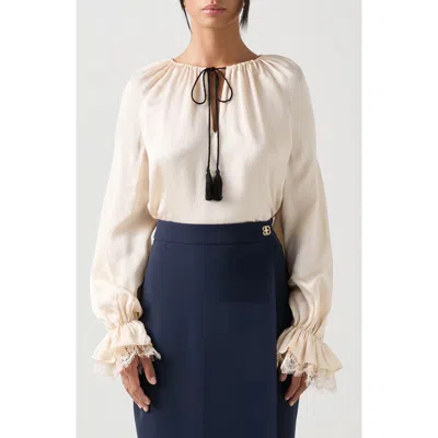 Lk Bennett Audrey Faux Wrap Pencil Skirt In Blue