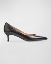 Lk Bennett Audrey Leather Courts In Black