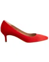 Lk Bennett Audrey Suede Closed Court In Red