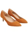Lk Bennett Womens Ora-coral Audrey Pointed-toe Suede-leather Courts In Coral
