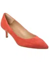 Lk Bennett Audrey Suede Closed Courts In Orange