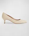 Lk Bennett Audrey Pointed Toe Kitten Heel Pump In Trench