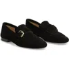 Lk Bennett Austin Oloid Buckle Loafer In Black