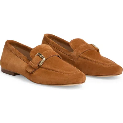 Lk Bennett Austin Oloid Buckle Loafer In Tan