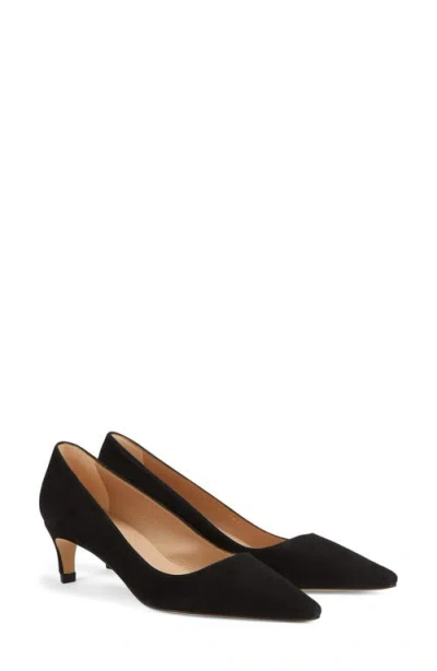 Lk Bennett Ava Pointed Toe Kitten Heel Pump In Black