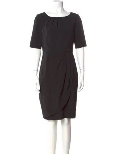 Pre-owned Lk Bennett Bateau Neckline Knee-length Dress In Black