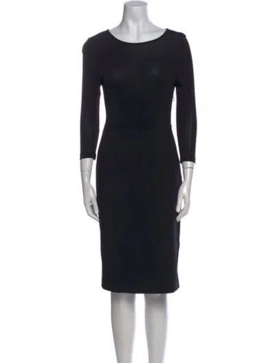 Pre-owned Lk Bennett Bateau Neckline Knee-length Dress In Black