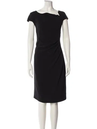 Pre-owned Lk Bennett Bateau Neckline Knee-length Dress In Black