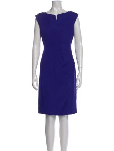 Pre-owned Lk Bennett Bateau Neckline Knee-length Dress In Blue