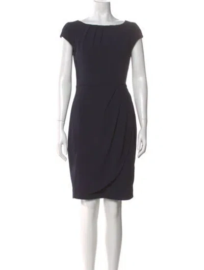 Pre-owned Lk Bennett Bateau Neckline Knee-length Dress In Blue