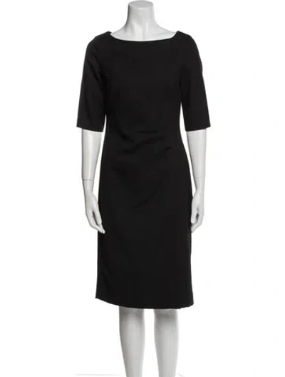 Pre-owned Lk Bennett Bateau Neckline Knee-length Dress In Blue