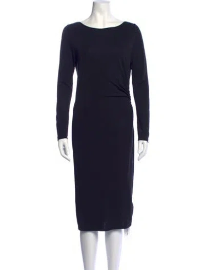 Pre-owned Lk Bennett Bateau Neckline Knee-length Dress In Blue