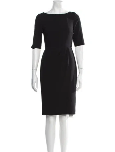 Pre-owned Lk Bennett Bateau Neckline Knee-length Dress In Blue