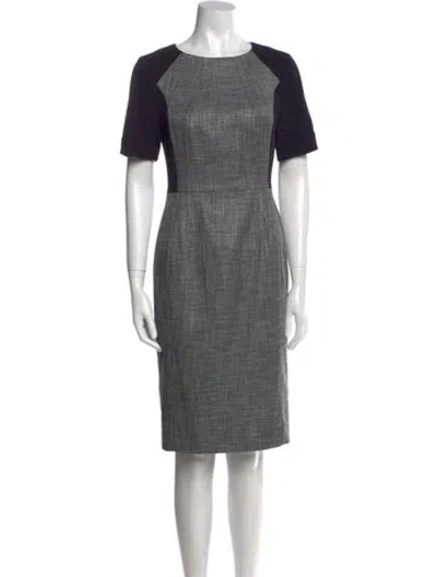 Pre-owned Lk Bennett Bateau Neckline Knee-length Dress In Gray